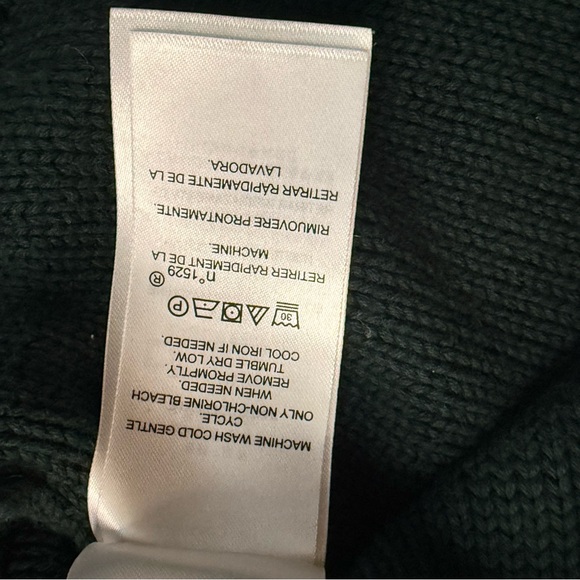 Lauren Ralph Lauren Puff Sleeve Knit Sweater – Deep Forest Green, Size M - Picture 7 of 9